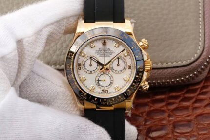 1:1 SUPER REPLICA ROLEX DAYTONA COSMOGRAPH M116518LN-0037 JH FACTORY RUBBER STRAP