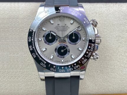 1:1 SUPER REPLICA ROLEX DAYTONA M116519LN-0027 BT FACTORY BLACK RUBBER STRAP